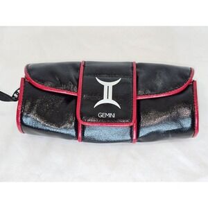 Inspiration Gemini Zodiac Makeup Bag Black Red Travel Toiletry Organizer Case